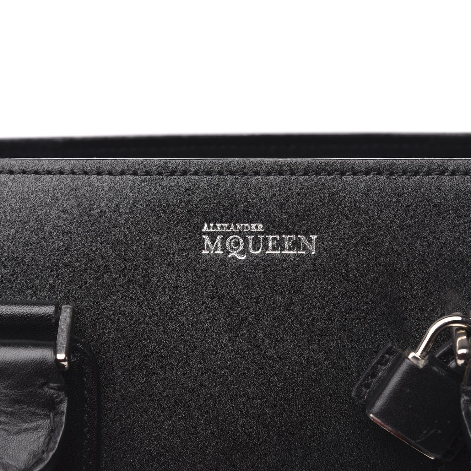 Alexander McQueen Calfskin Heroine Open Tote Black 6 of 17