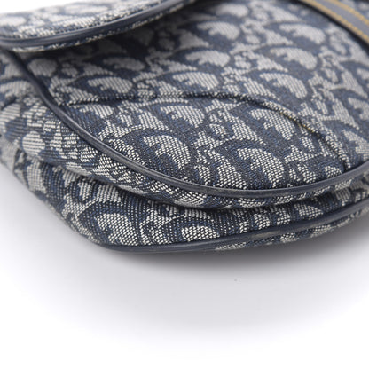Christian Dior Monogram Saddle Bag Blue 6 of 10