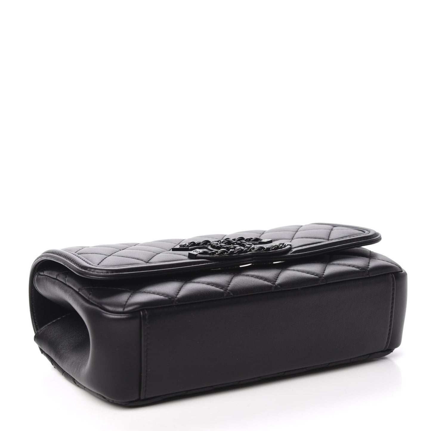 Lambskin Quilted Small CC Filigree Flap Black