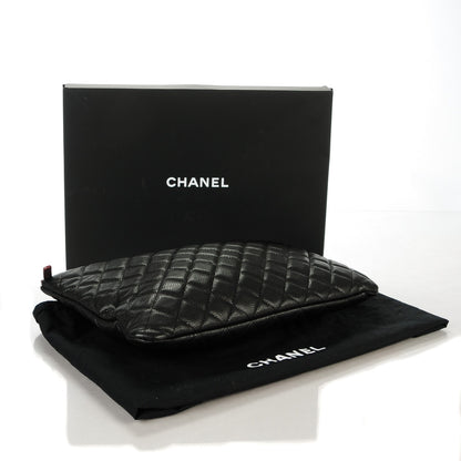 Chanel Caviar Quilted Large Cosmetic Case Black 4 of 7