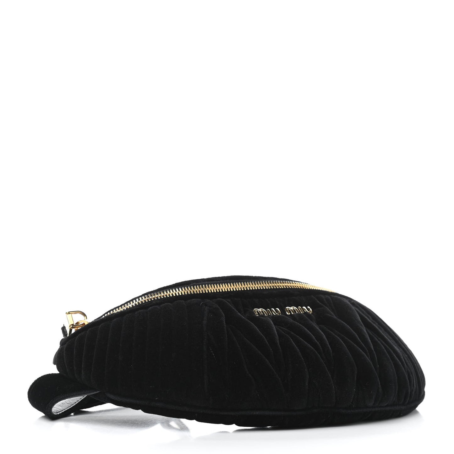 Velvet Matelasse Belt Bag Black