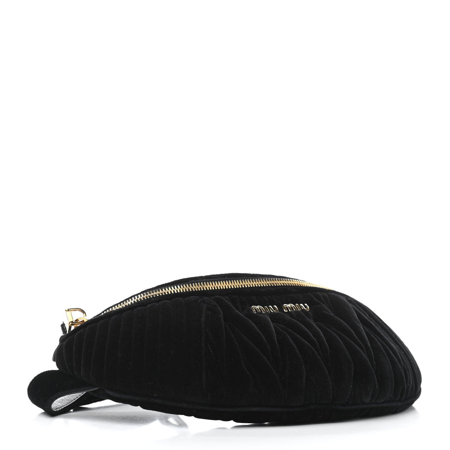 Miu Miu Velvet Matelasse Belt Bag Black 3 of 12