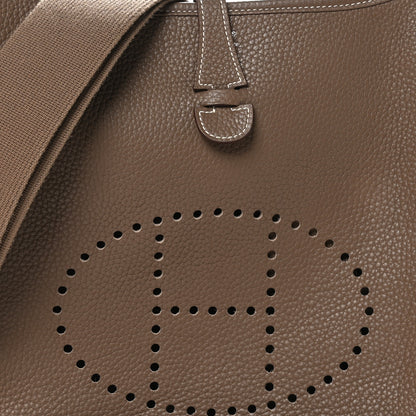 Hermes Taurillon Clemence Evelyne III PM Etoupe 8 of 13