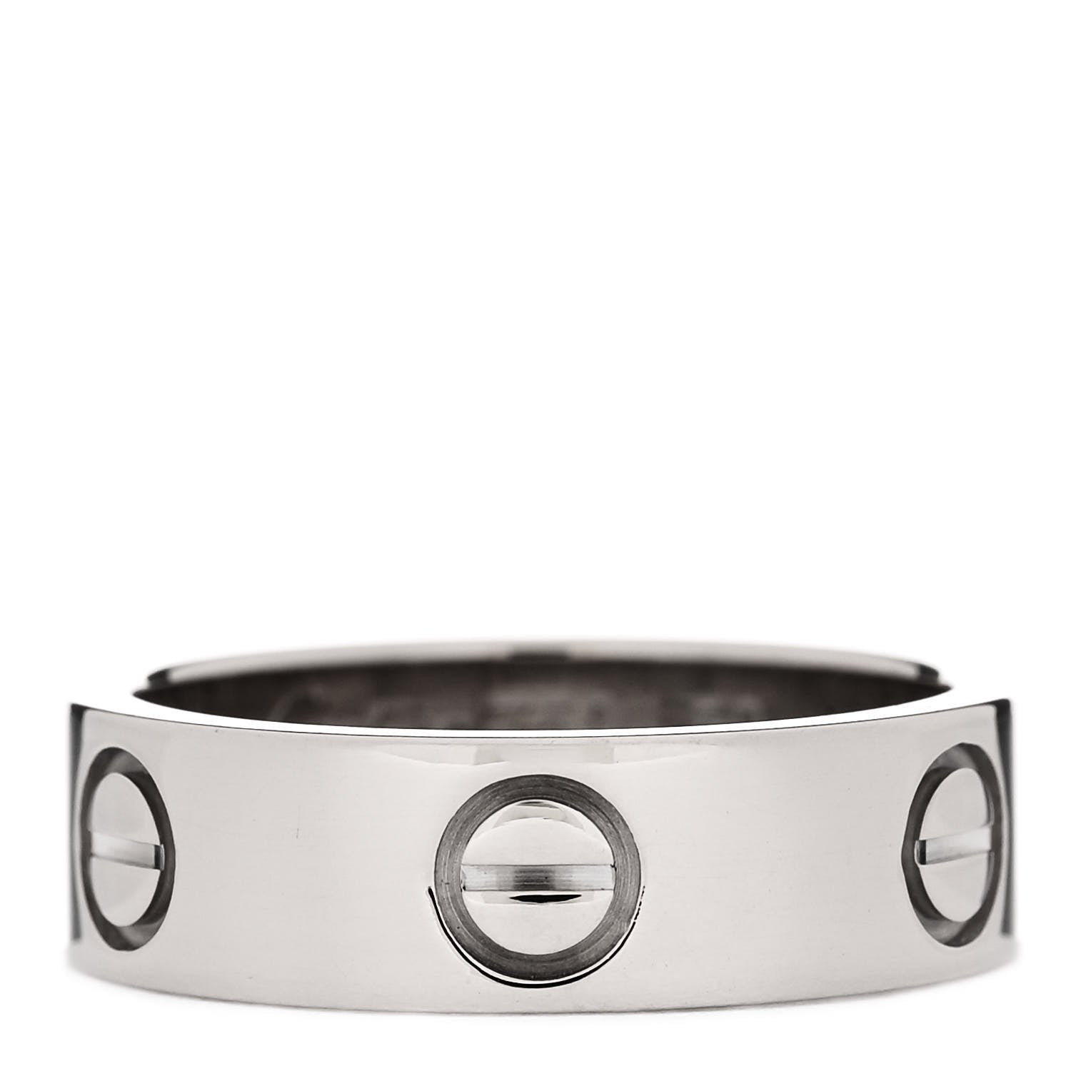 Cartier 18K White Gold 5.5mm LOVE Ring 50 5.25 1 of 5