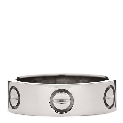 Cartier 18K White Gold 5.5mm LOVE Ring 50 5.25 1 of 5