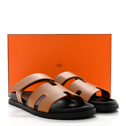 Hermes Calfskin Mens Chypre Sandals 44.5 Naturel 9 of 9