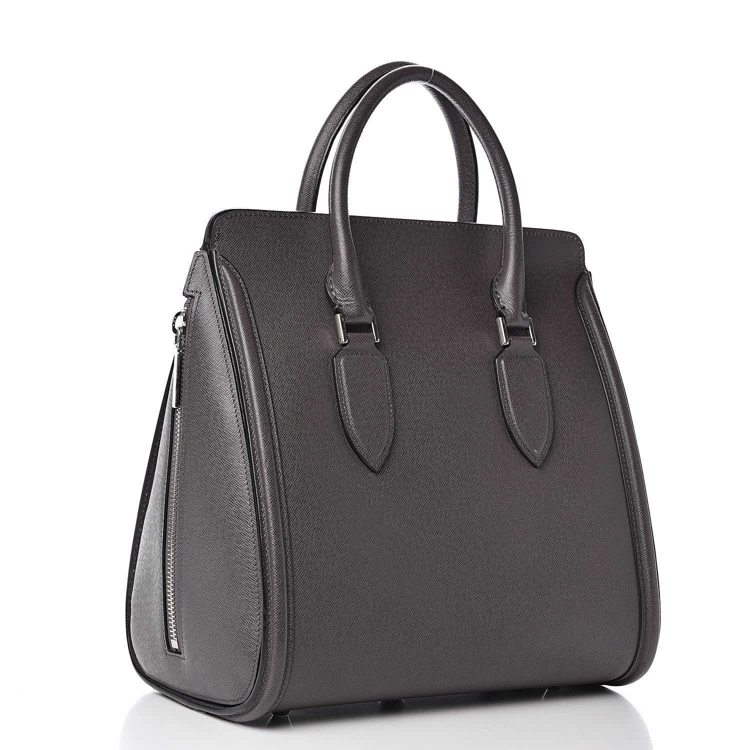 Alexander McQueen Calfskin Large Heroine Grey 3 of 9