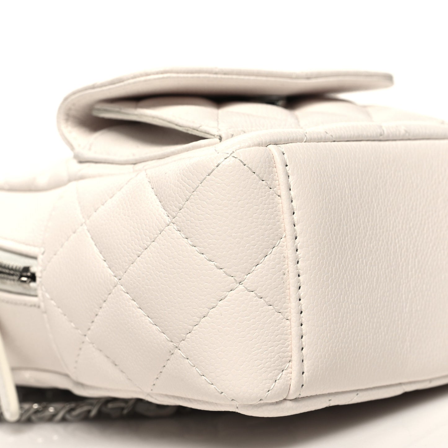 Caviar Quilted CC Mini Classic Backpack White