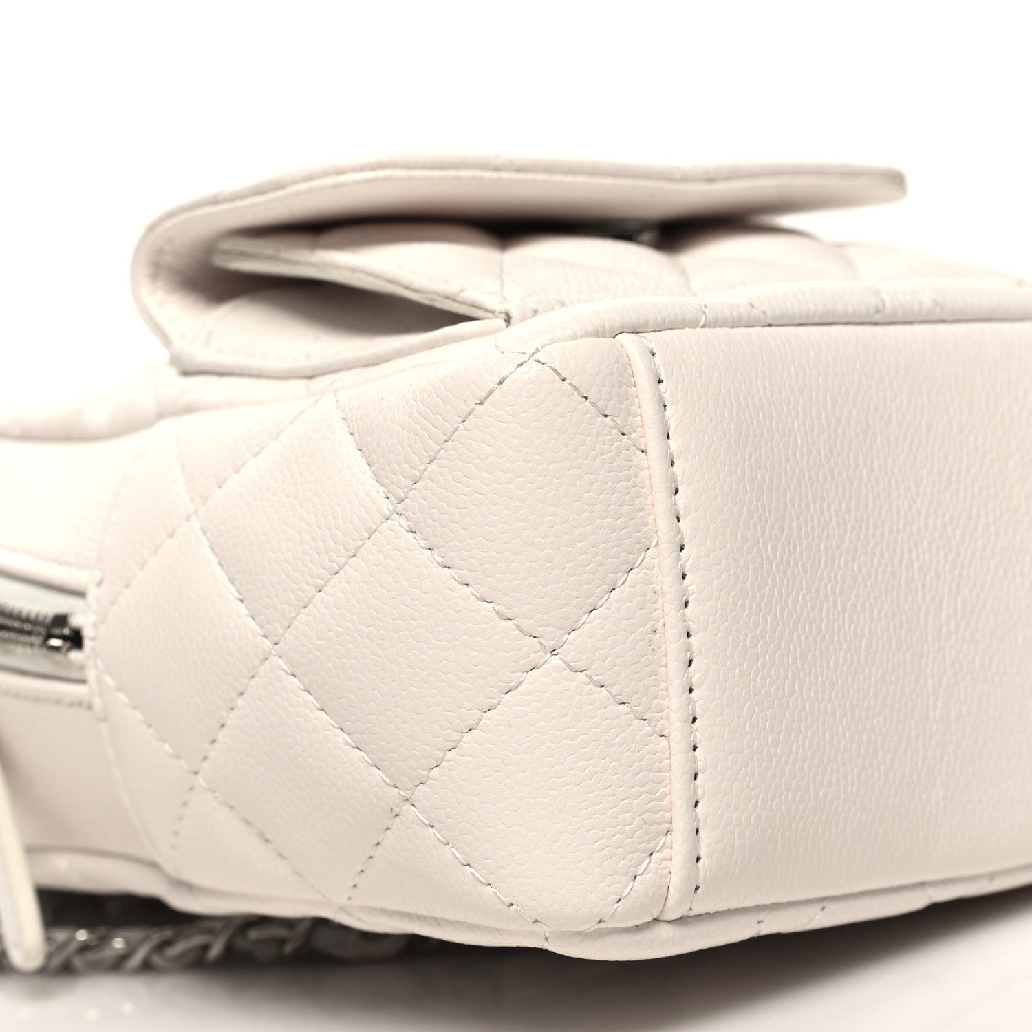 Chanel Caviar Quilted CC Mini Classic Backpack White 9 of 11