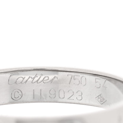 Cartier 18K White Gold 3.5mm LOVE Wedding Band Ring 54 6.75 4 of 4