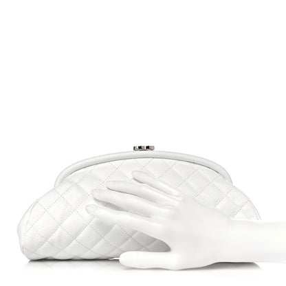 Chanel Caviar Quilted Timeless Clutch White 2 of 10