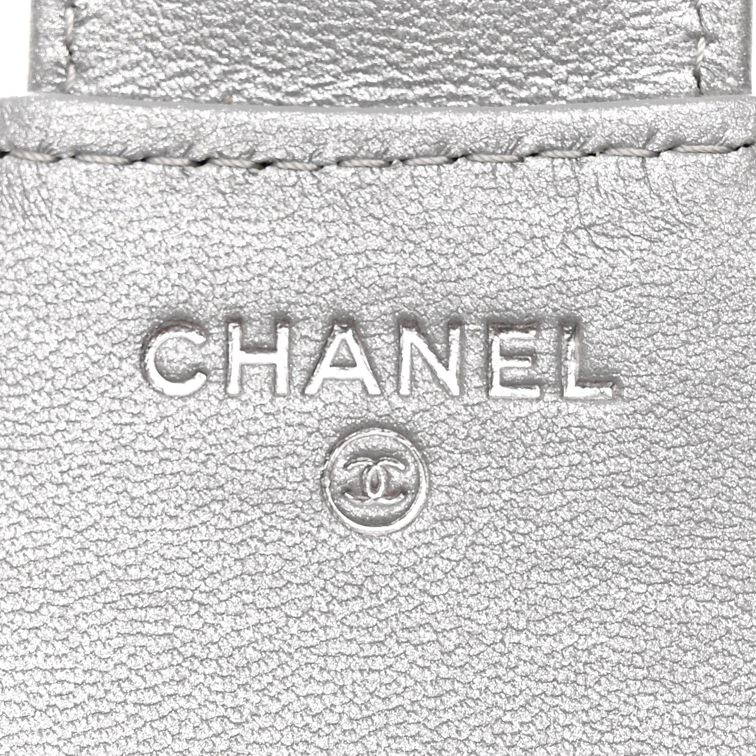 Chanel Metallic Lambskin Quilted Compact Flap Wallet Silver 6 of 11
