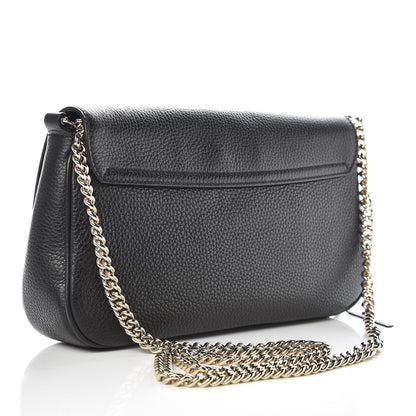 Gucci Pebbled Calfskin Medium Soho Flap Crossbody Black 3 of 9
