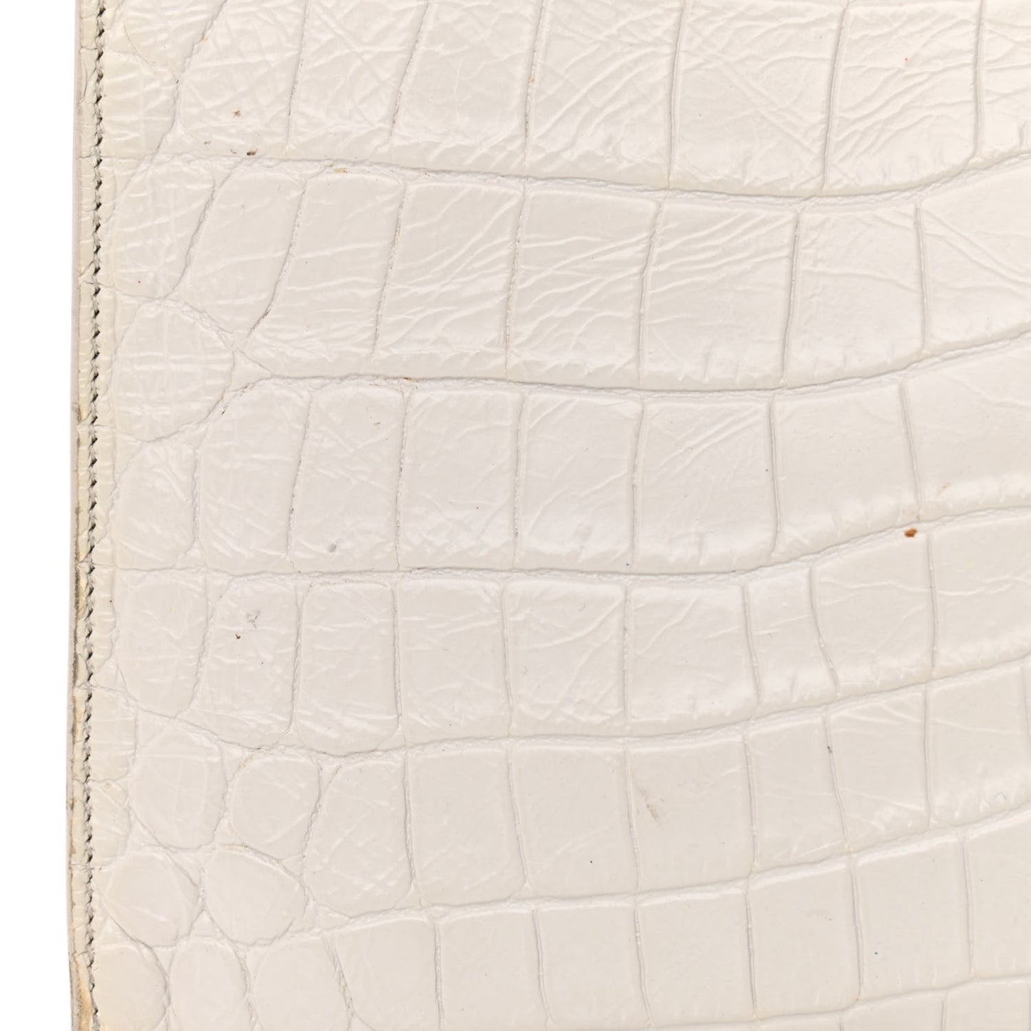 Calfskin Crocodile Embossed Baby Monogram Cabas Gris Perle