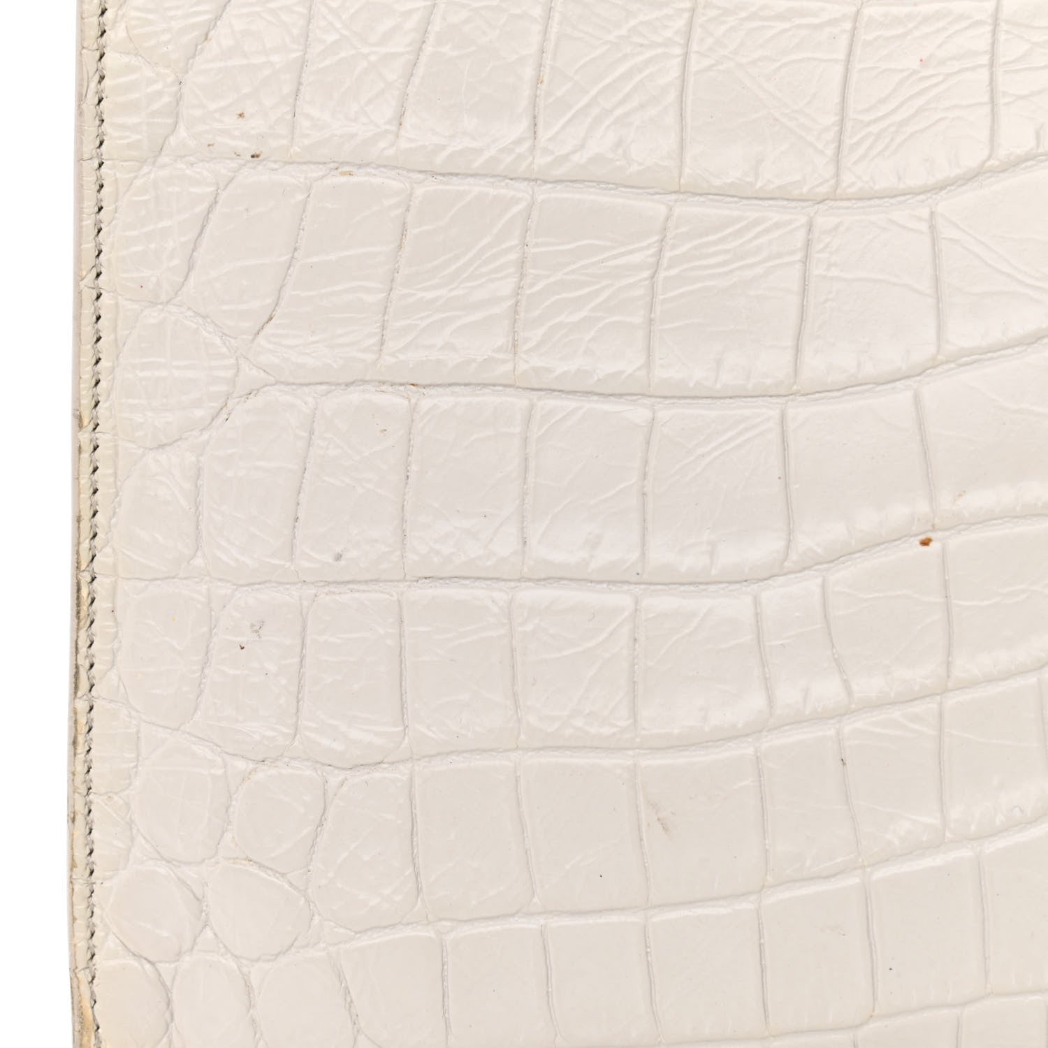 Saint Laurent Calfskin Crocodile Embossed Baby Monogram Cabas Gris Perle 11 of 16