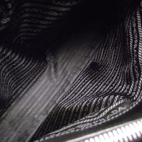 Nylon Tessuto Vitello Tote Nero