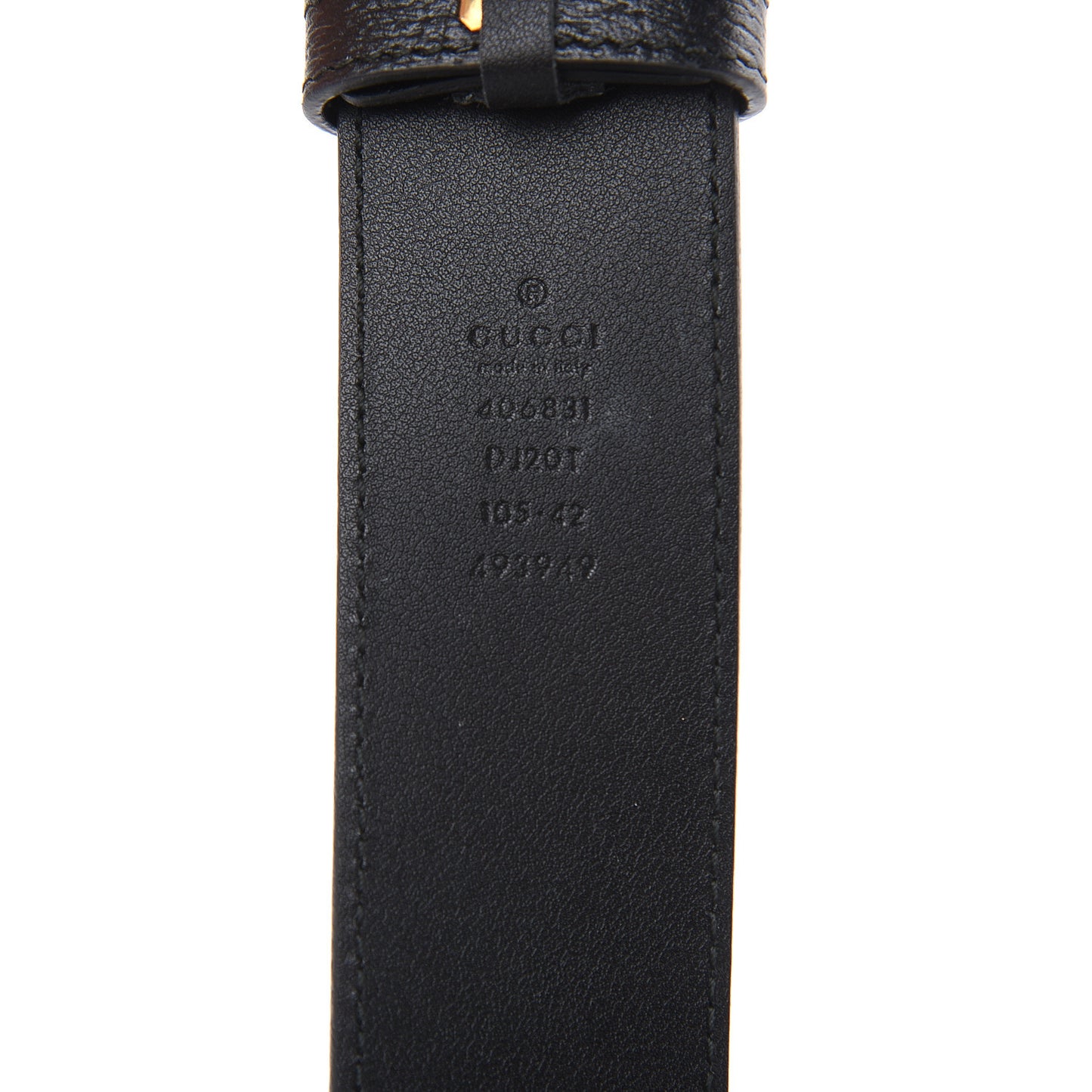 Textured Calfskin Double G 40mm Belt 105 42 Black