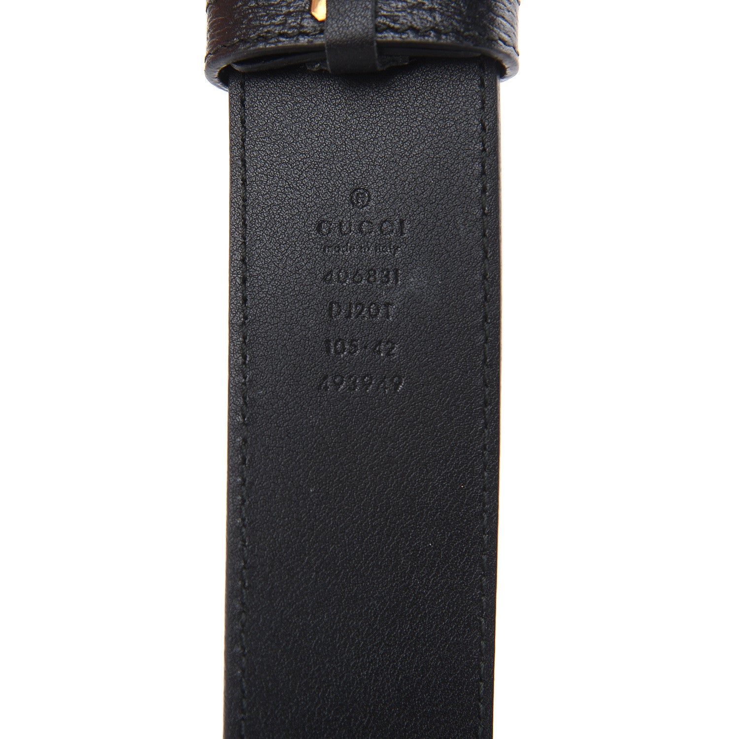 Gucci Textured Calfskin Double G 40mm Belt 105 42 Black 4 of 9