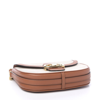 Celine Textile Natural Calfskin Medium Chain Maillon Triomphe Tan White 3 of 8
