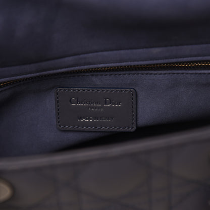 Christian Dior Ultra Matte Calfskin Cannage Medium Lady Dior Blue 6 of 10