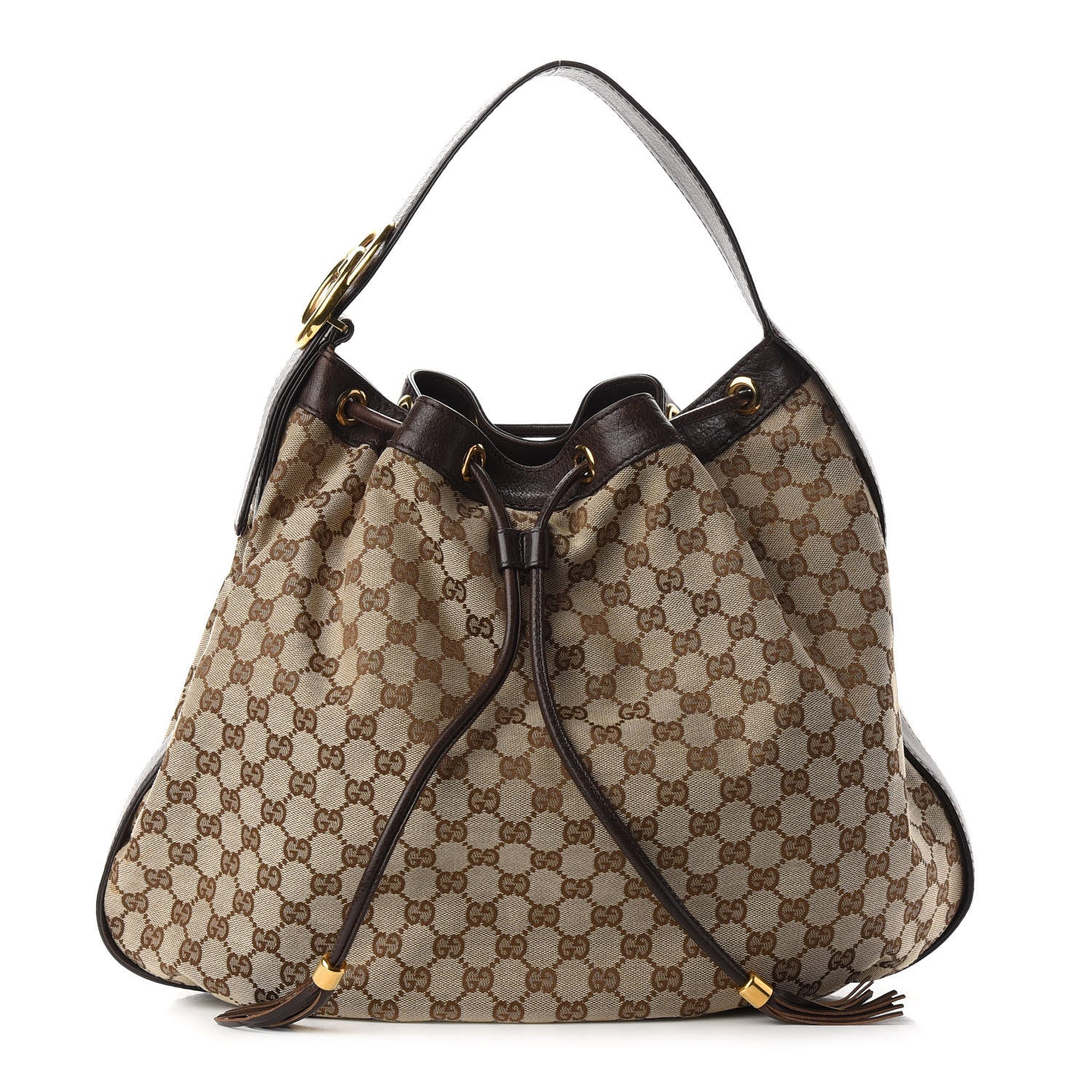 Gucci Monogram Medium Interlocking Icon Shoulder Bag Dark Brown 1 of 10