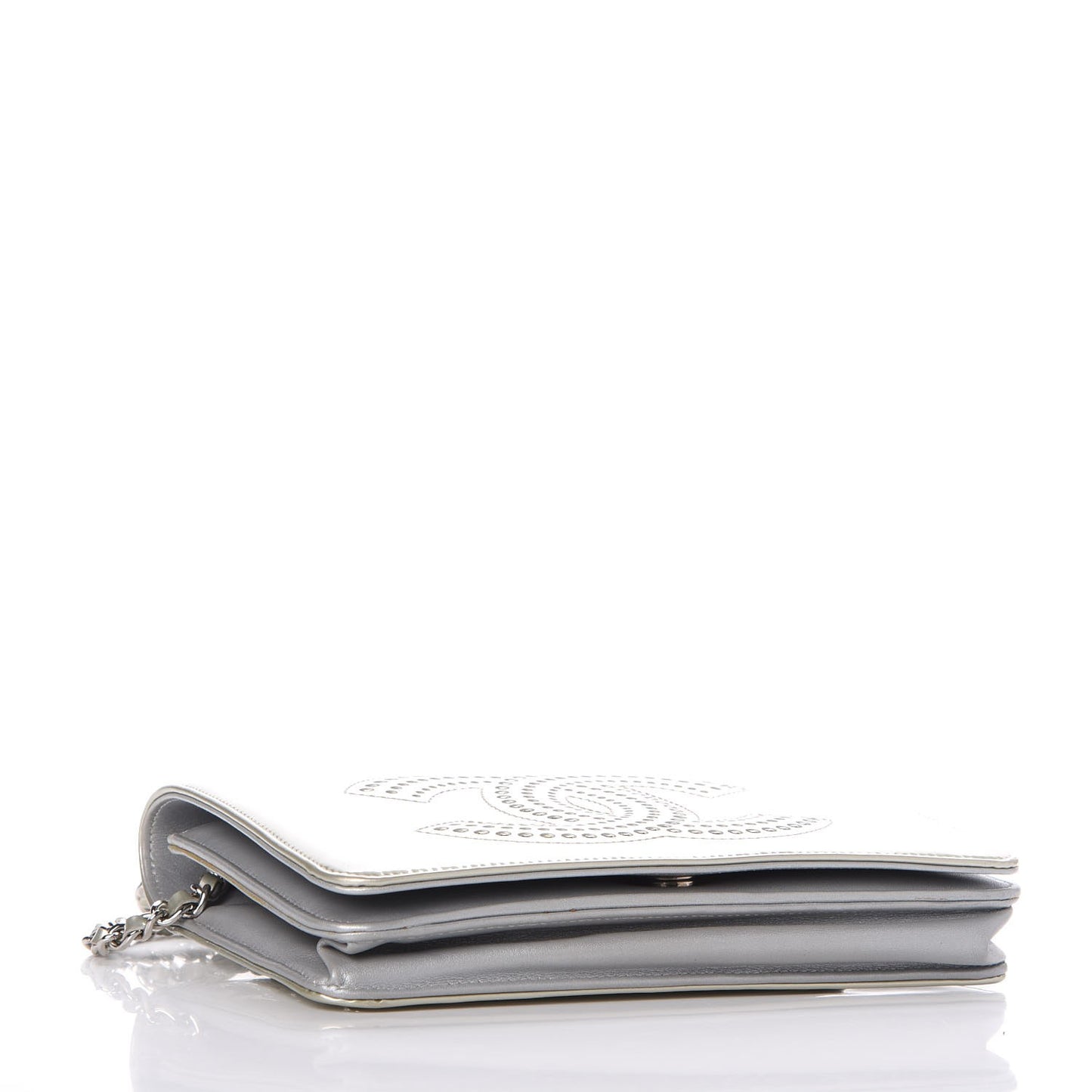 Patent Strass Wallet On Chain WOC Silver