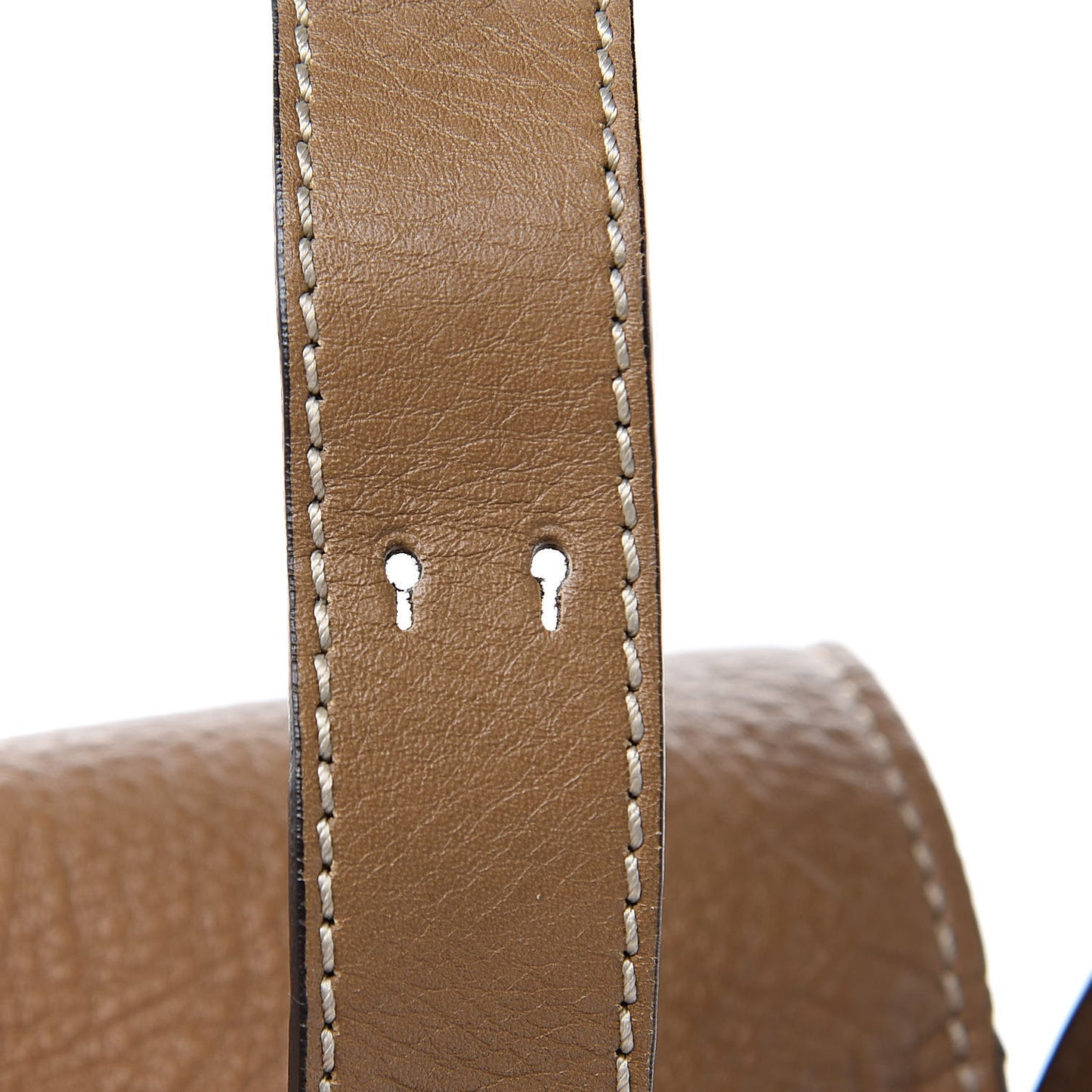 Calfskin Medium Marcie Round Crossbody Bag Nut