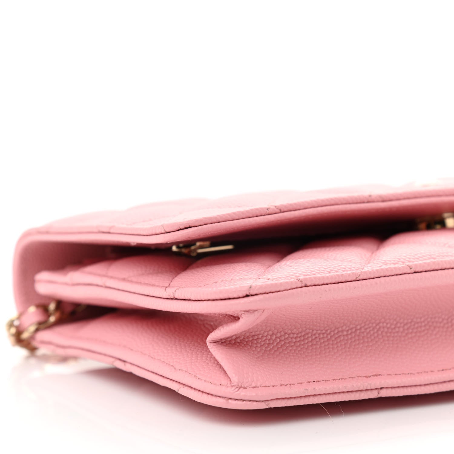Chanel Caviar Quilted Wallet on Chain WOC Light Pink 10 of 12