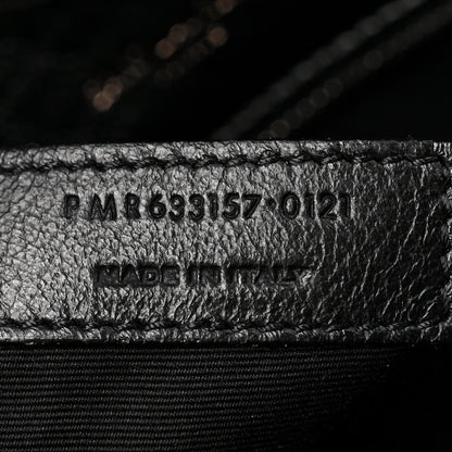 Saint Laurent Crinkled Calfskin Matelasse Monogram Large Niki Chain Satchel Black Black 7 of 10