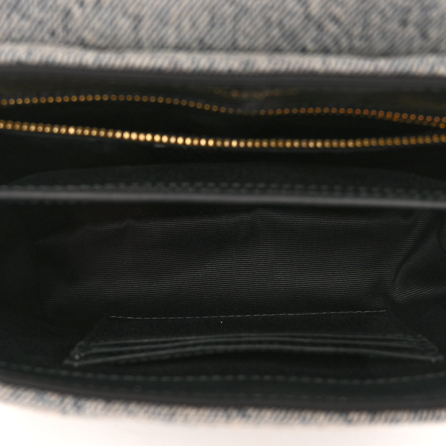 Denim Y Quilted Monogram Toy Loulou Crossbody Bag Grey