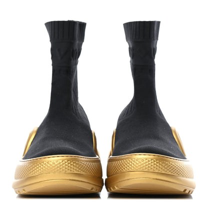 Louis Vuitton Stretch Textile Monogram LV Archlight Sneaker Boots 37.5 Black Gold 2 of 4