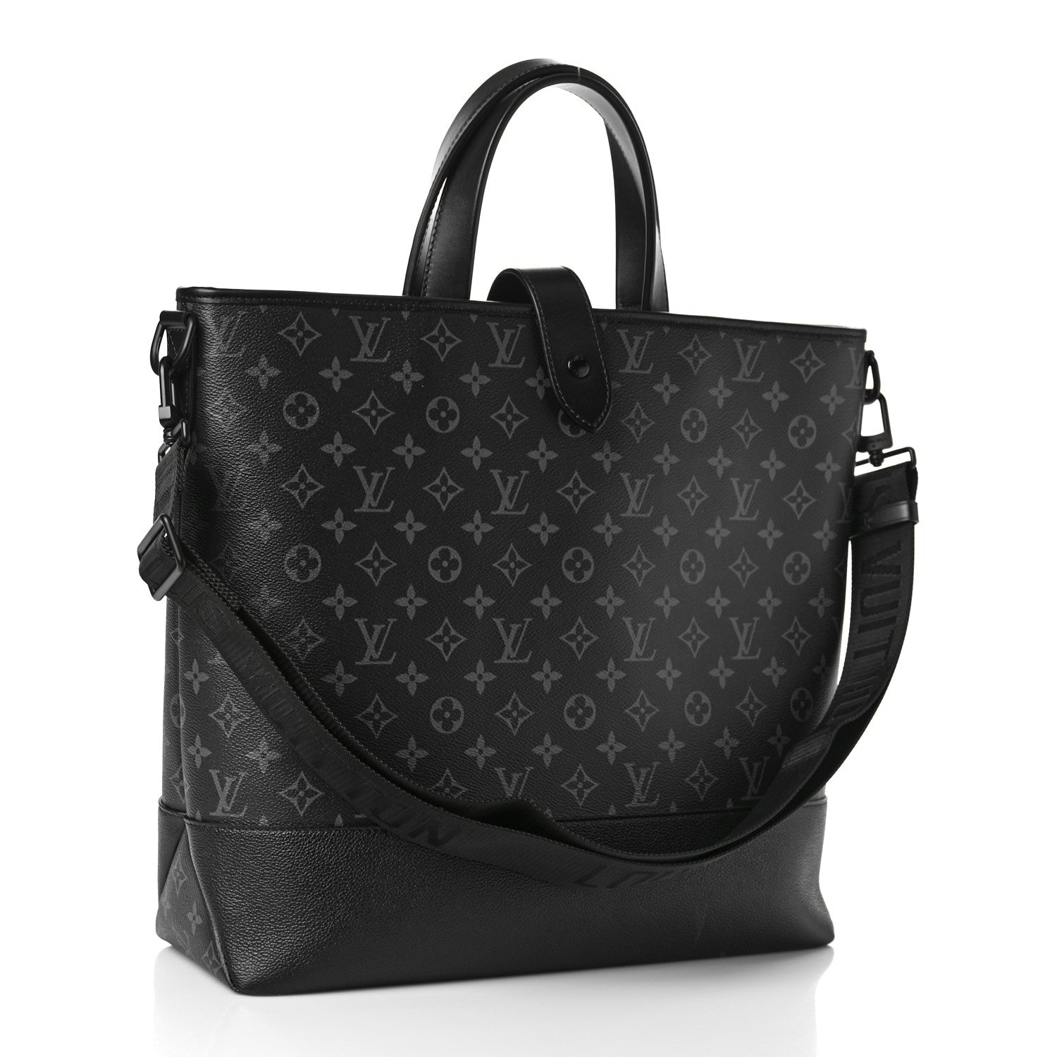 Louis Vuitton Monogram Eclipse Saumur Tote Black 2 of 7