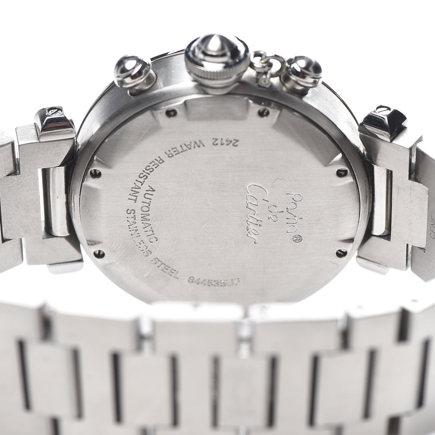 Stainless Steel 35mm Pasha C Chronograph Automatic Watch Black