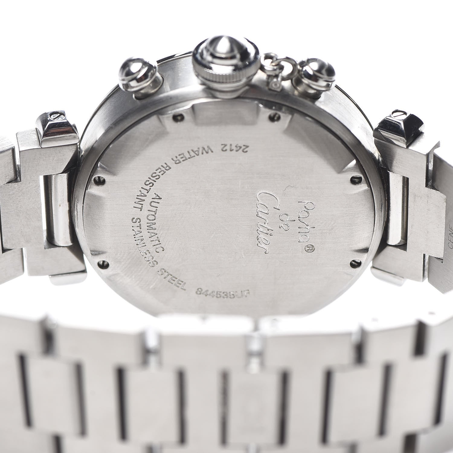 Cartier Stainless Steel 35mm Pasha C Chronograph Automatic Watch Black 5 of 6