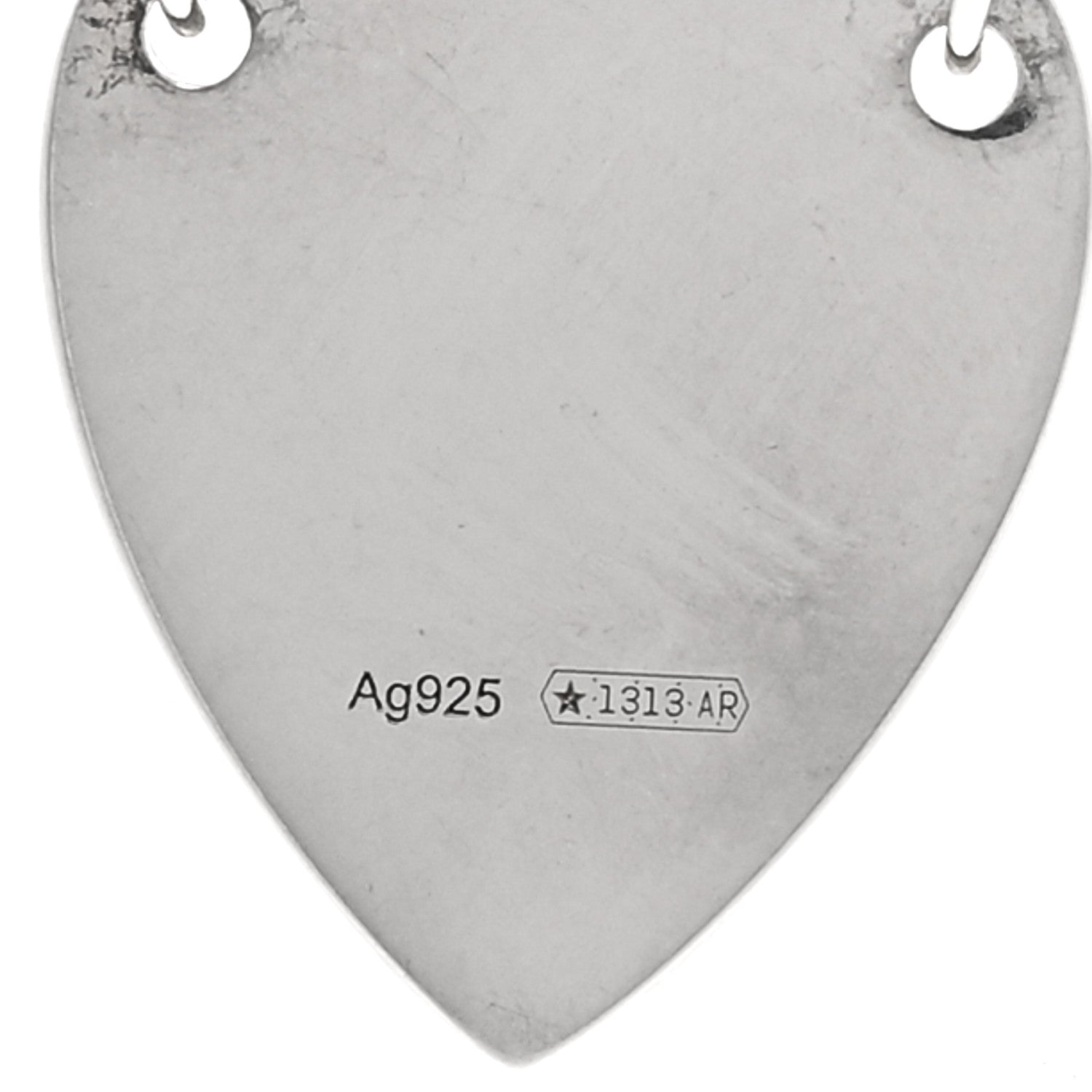Gucci Sterling Silver Trademark Heart Pendant Necklace 4 of 5