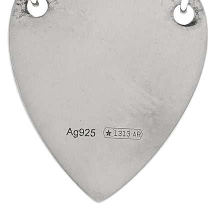 Gucci Sterling Silver Trademark Heart Pendant Necklace 4 of 5