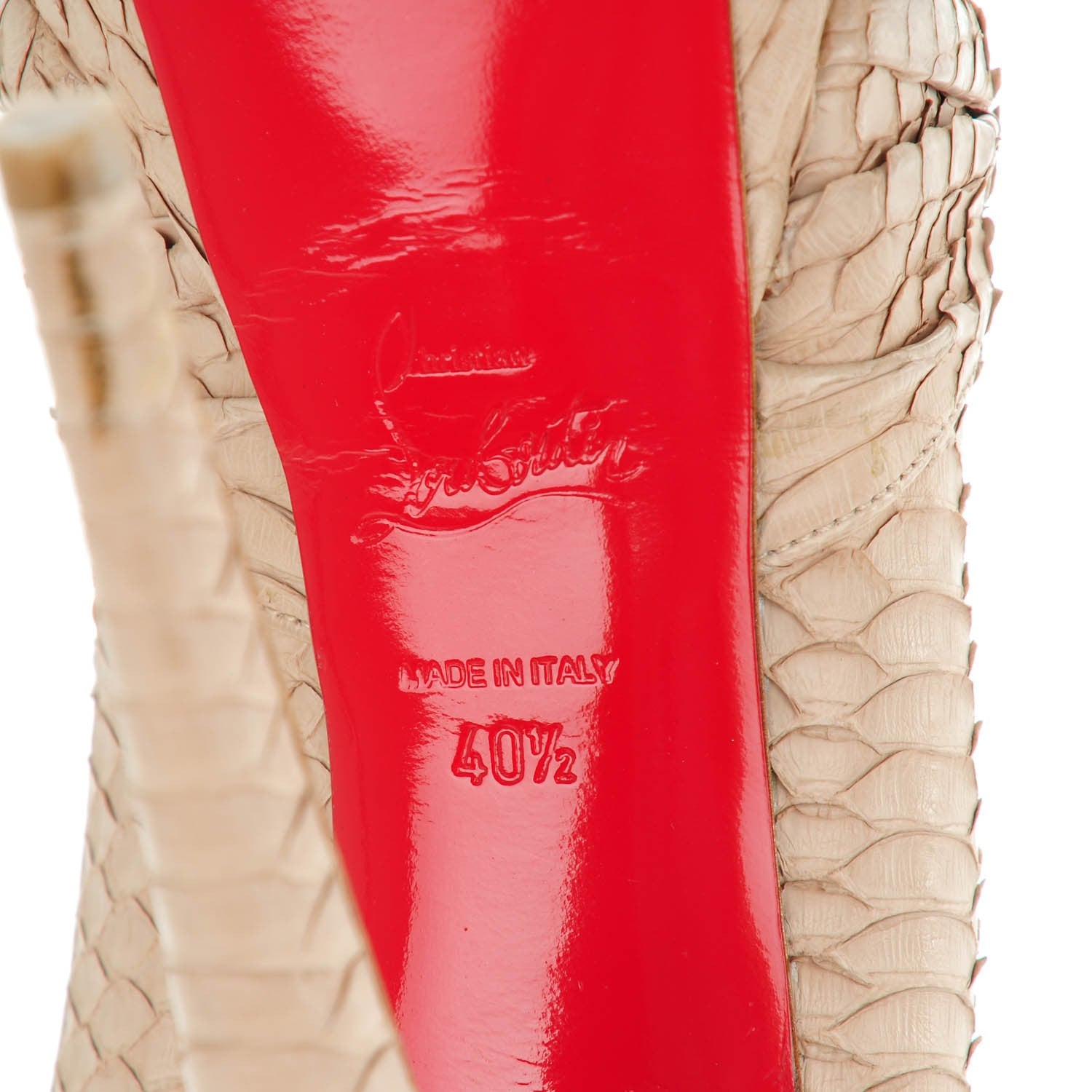 Christian Louboutin Python Jenny 150 Pumps 40.5 Beige 6 of 9