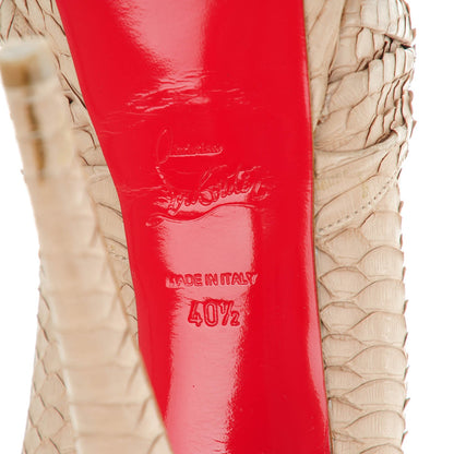 Christian Louboutin Python Jenny 150 Pumps 40.5 Beige 6 of 9