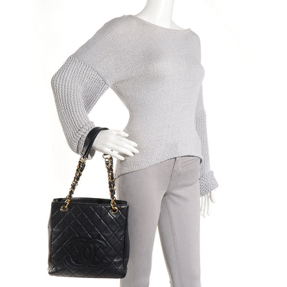 Chanel Caviar Petit Shopping Tote PST Black 2 of 7