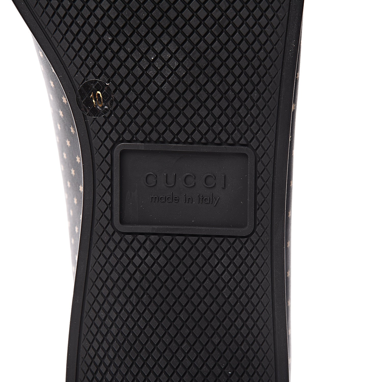Gucci X SEGA Calfskin GUCCY Stars Mens Falacer Sneakers 10 Black 9 of 14