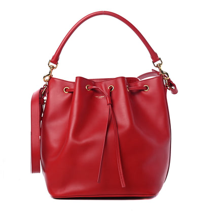 Saint Laurent Calfskin Large Emmanuelle Bucket Bag Lipstick Red 1 of 5