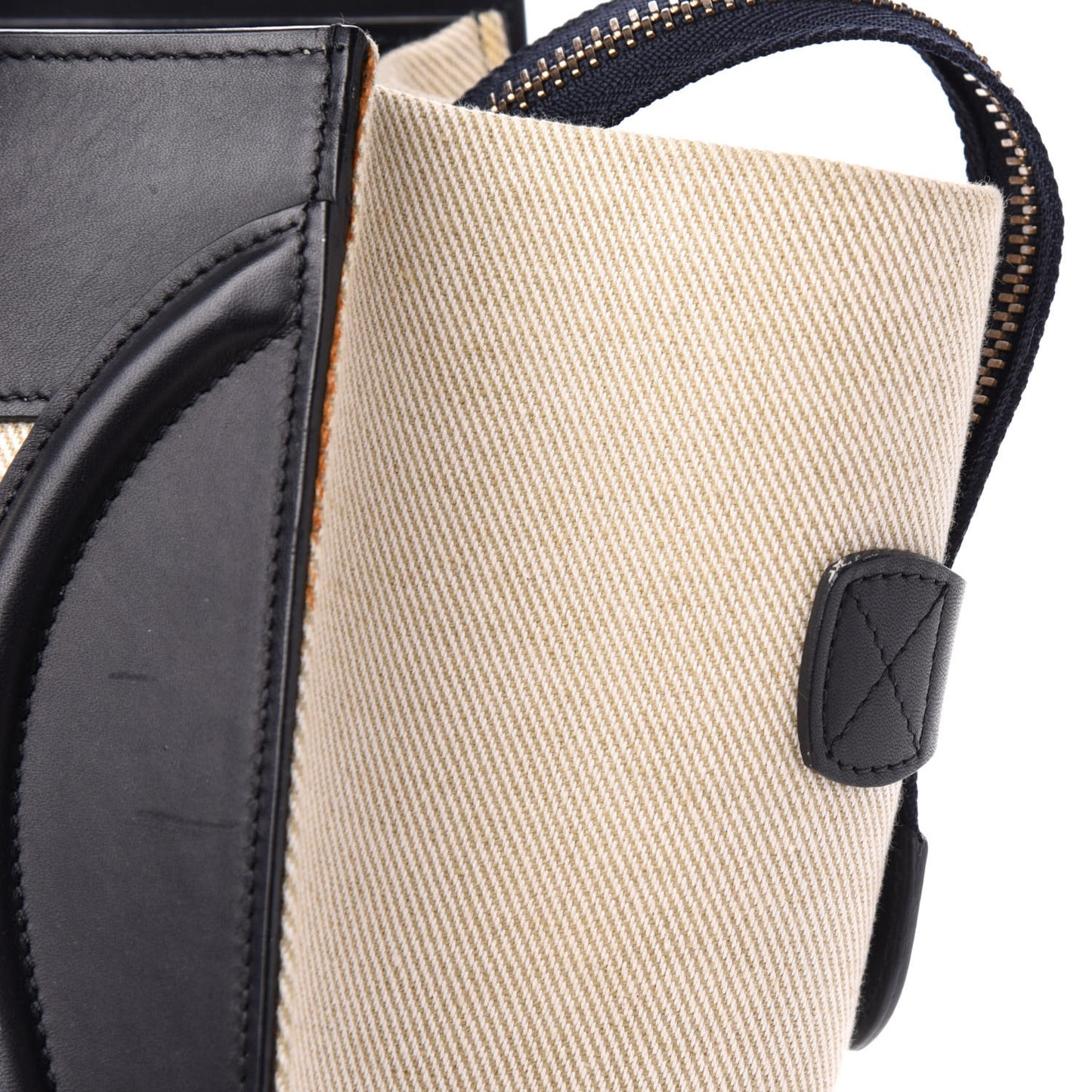 Smooth Calfskin Striped Canvas Mini Luggage Multicolor