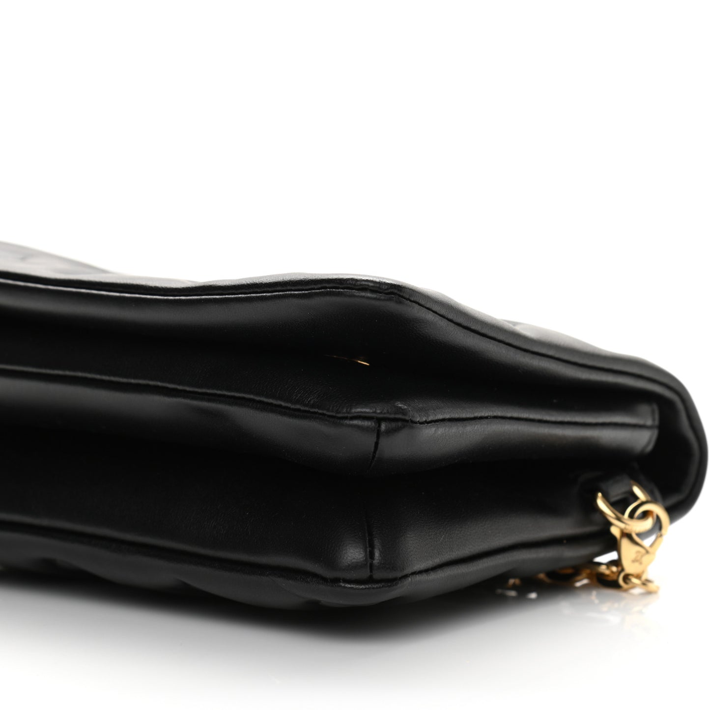Lambskin Embossed Monogram Pochette Coussin Black