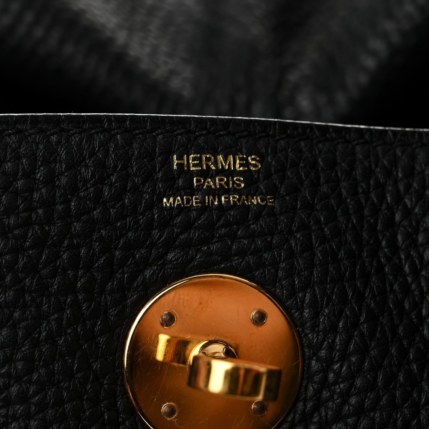 Hermes Taurillon Clemence Lindy 26 Black 6 of 12