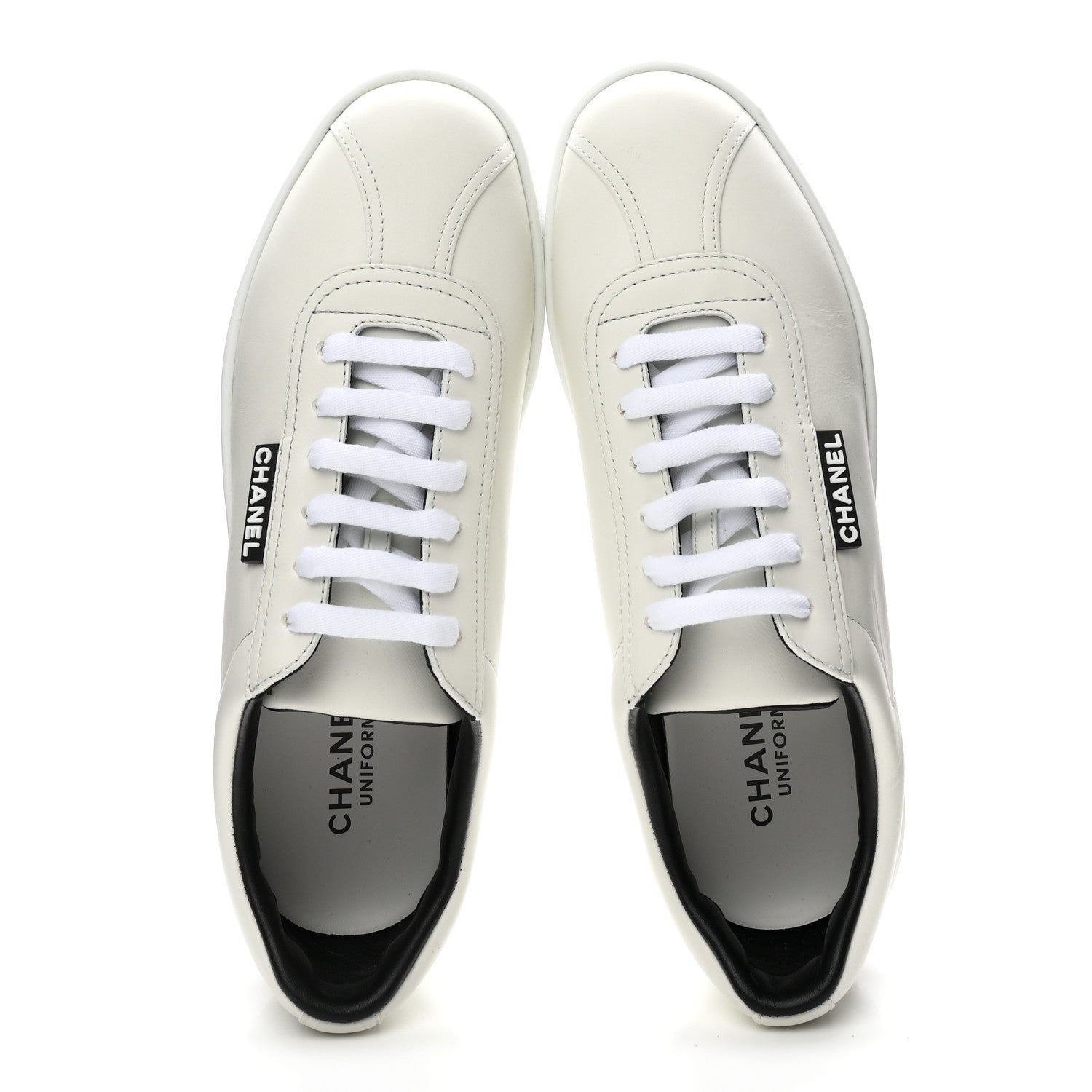 Chanel Calfskin CC Womens Sneakers 39.5 White 2 of 9