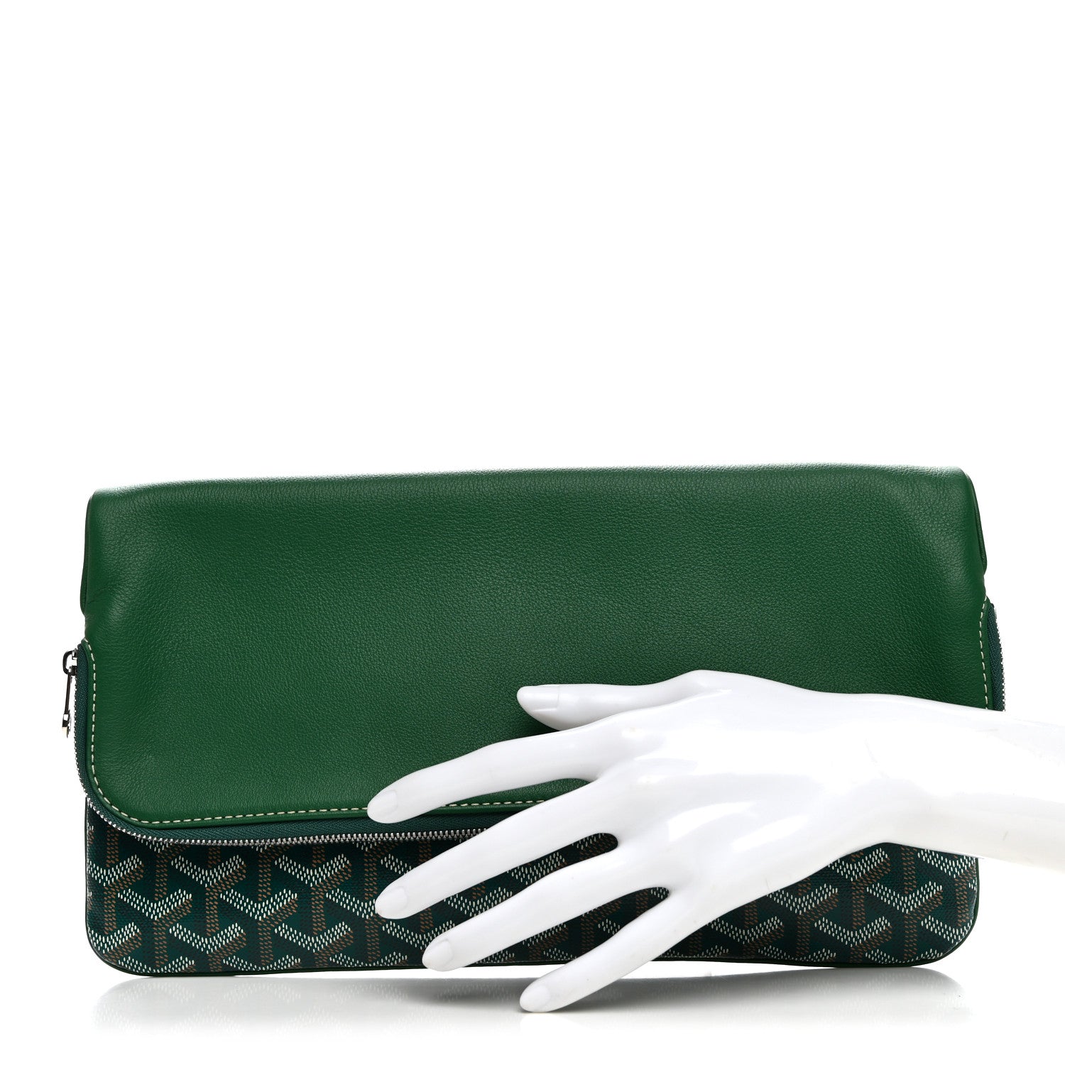 Goyard Goyardine Sainte Marie Soft Clutch Green 2 of 7