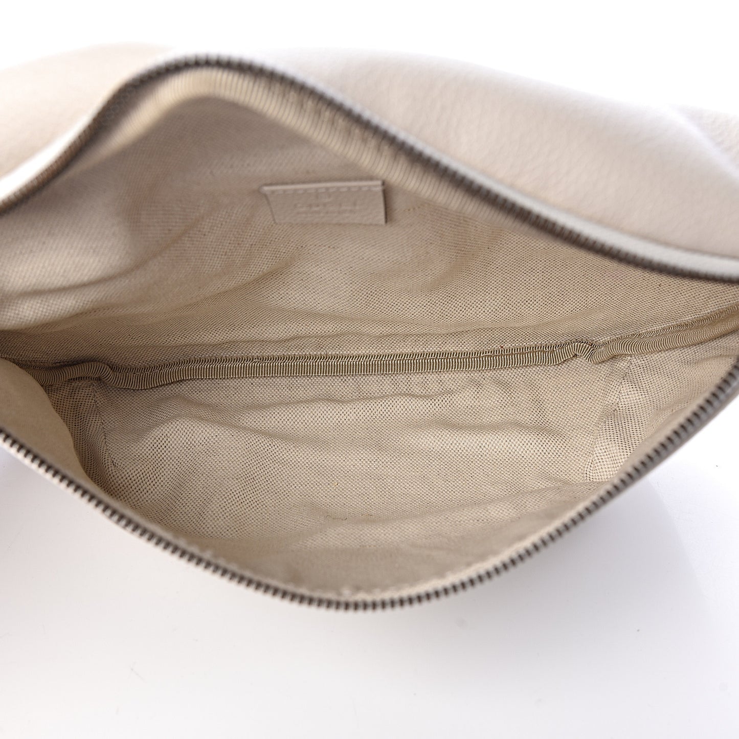 Grained Calfskin Logo Belt Bag White