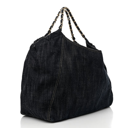 Chanel Denim XL Coco Cabas Tote Blue 4 of 15