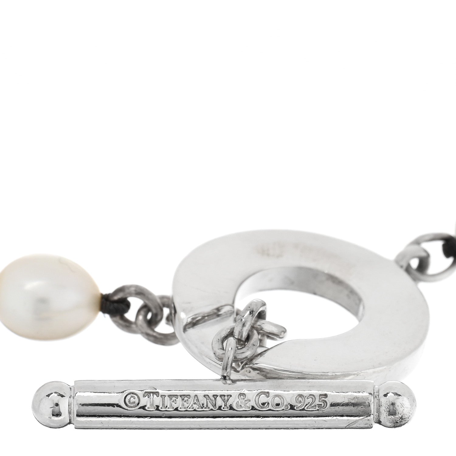 Tiffany Sterling Silver Pearl Toggle Bracelet 3 of 3