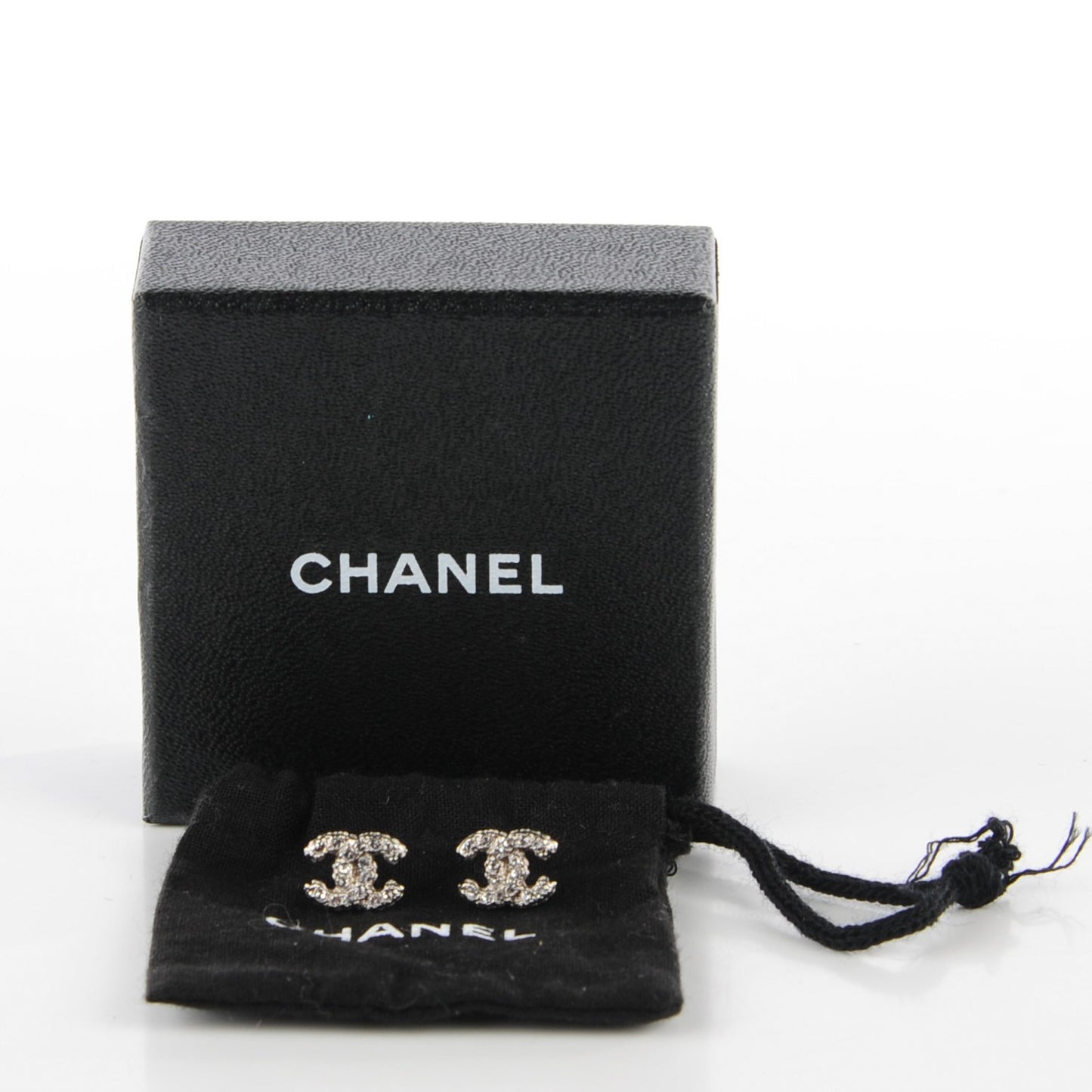 Crystal Timeless CC Earrings Silver